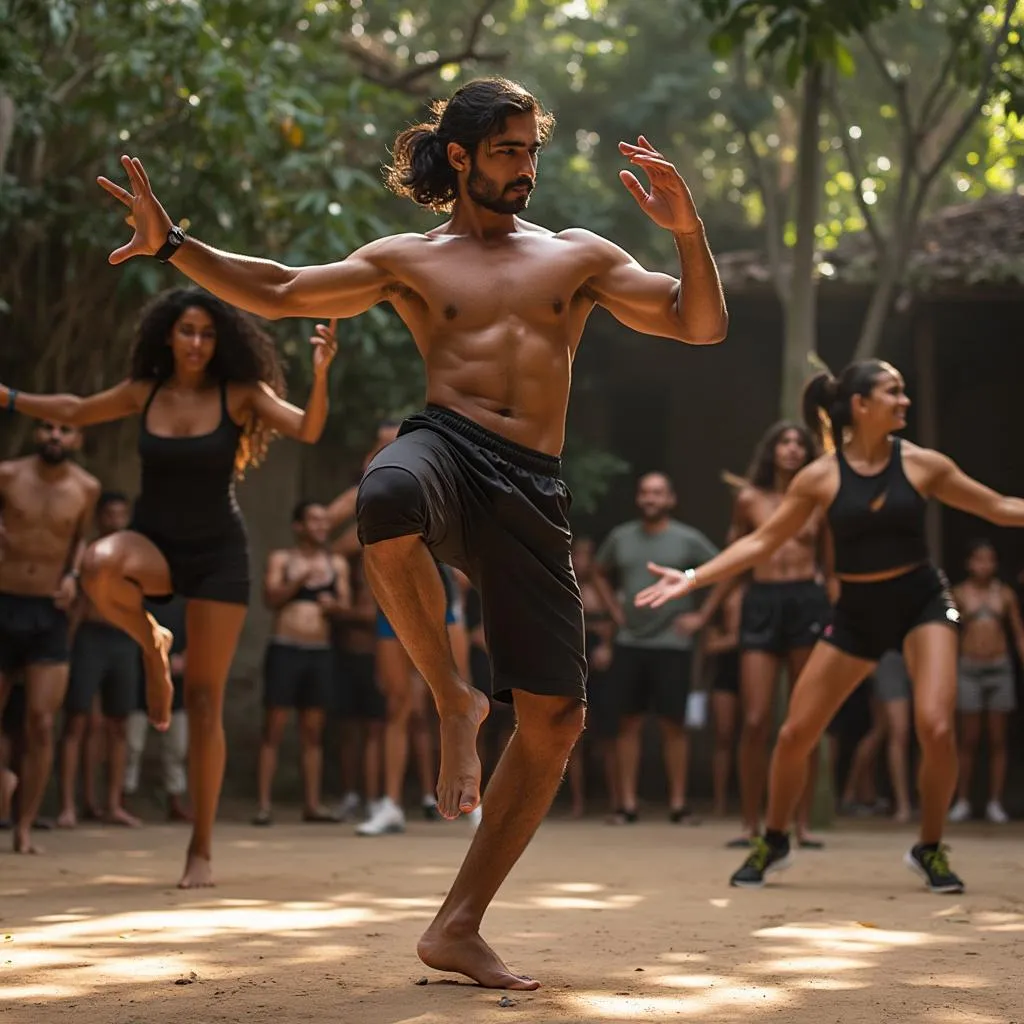 Aula de capoeira fitness